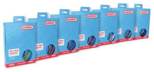 Schakel kabelkit Elvedes ATB race compleet - rood (in doosje)