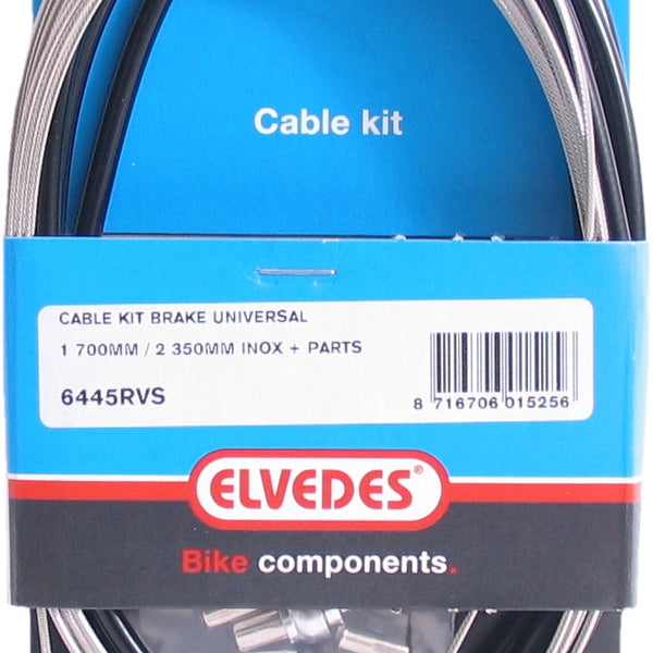 brake cable set universal 1700/2350 mm black/silver