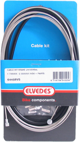 brake cable set universal 1700/2350 mm black/silver