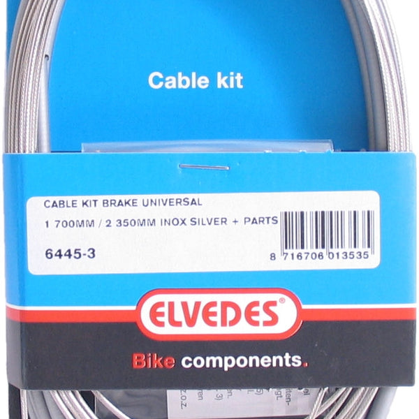 brake cable set 1700/2350 mm stainless steel silver/grey