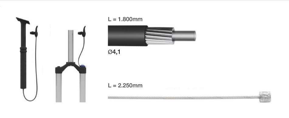 Dropper seatpost / remote lockout cable kit