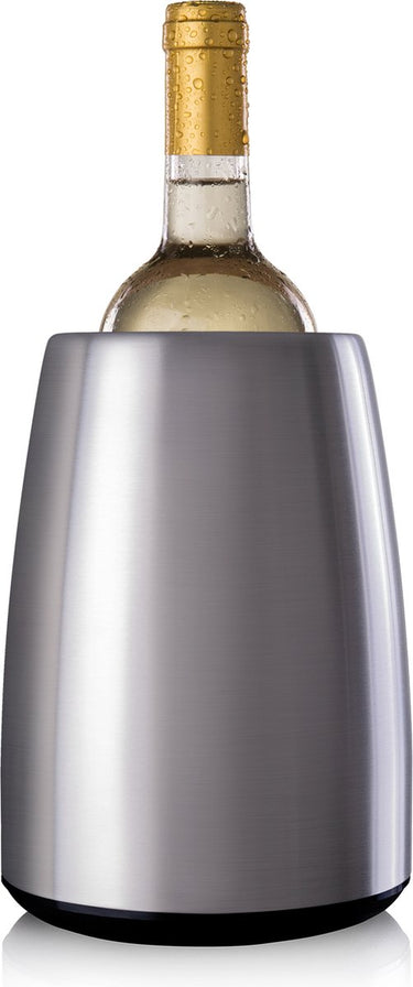Vacuvin vacu vin elegant wijnkoeler rvs – inclusief actief koelelement – wijnkoeler voor 0,7 tot 1 liter flessen