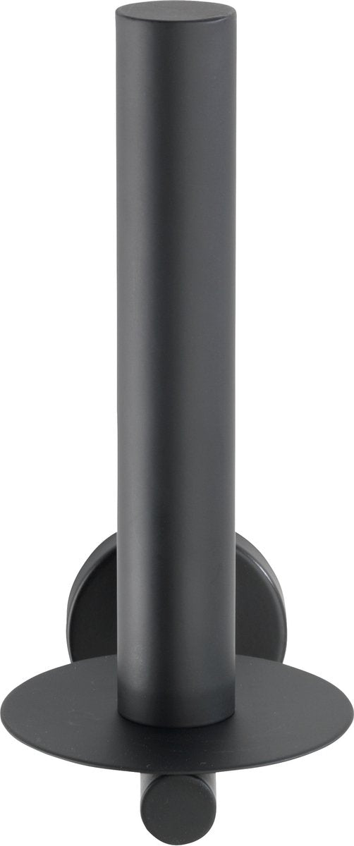 Wenko reserverolhouder bosio rvs zwart mat - toiletrolhouder - toiletpapier houder - wc rolhouder