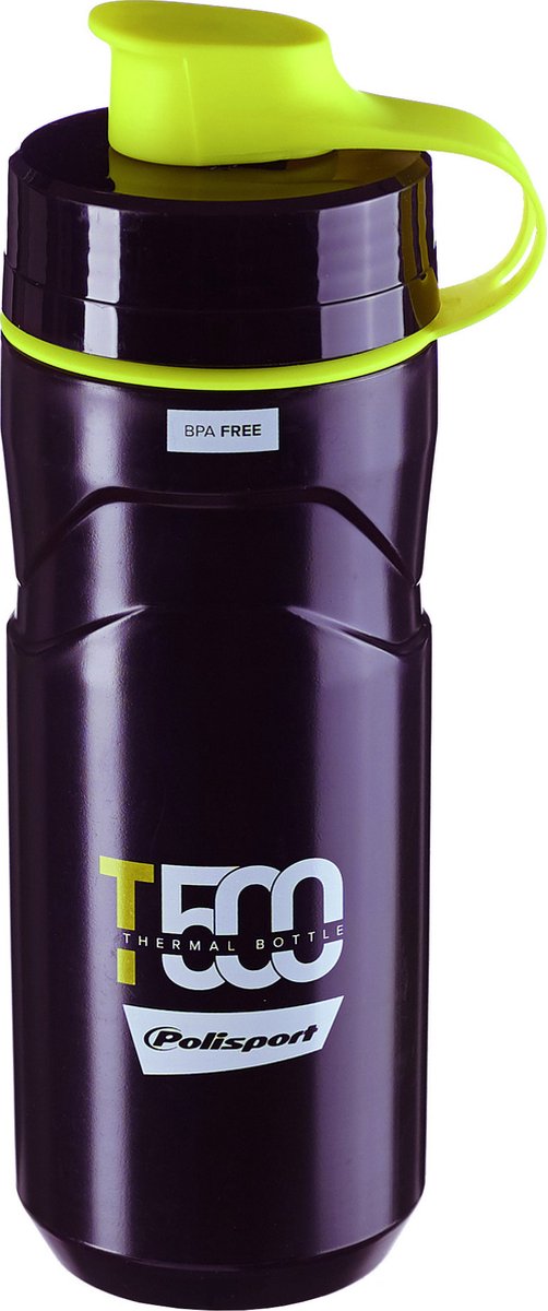 Load image into Gallery viewer, Polisport Bidon Thermal T500 500ml black-lime green
