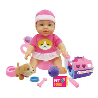 Load image into Gallery viewer, My beautiful dolls room pop 31cm drink en plas 11 accessoires 2 assorti
