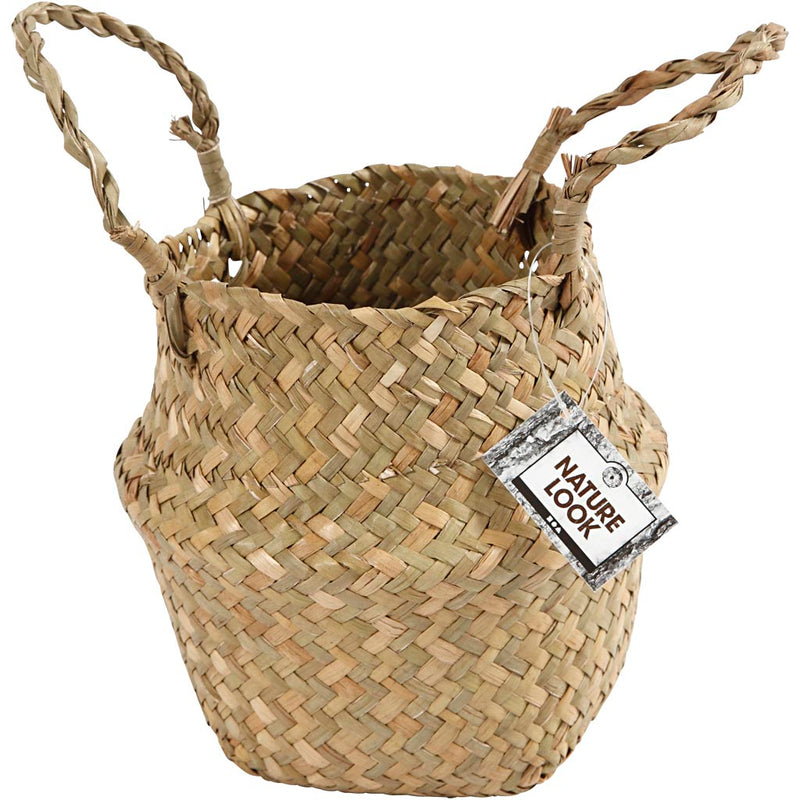 Afbeelding laden in galerijviewer, Https: www.cchobby.nl mand-van-zeegras-h-7-15-cm-d-16-cm-1-stuk
