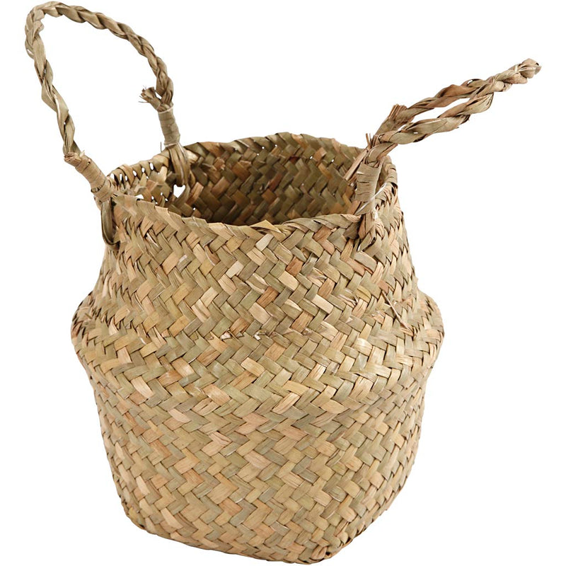 Afbeelding laden in galerijviewer, Https: www.cchobby.nl mand-van-zeegras-h-7-15-cm-d-16-cm-1-stuk
