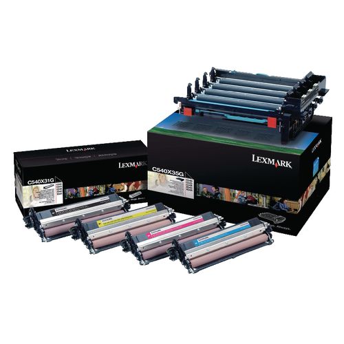 Imaging unit lexmark c540x74g zwart en kleur