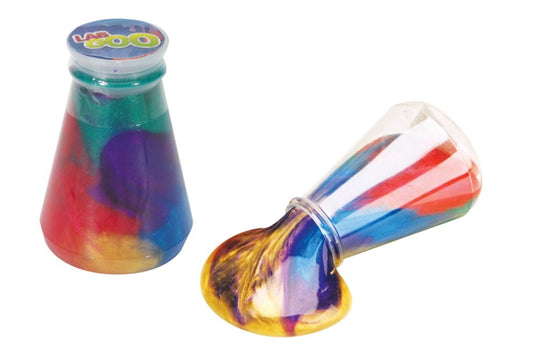 Regenboog slime in fles. 3+