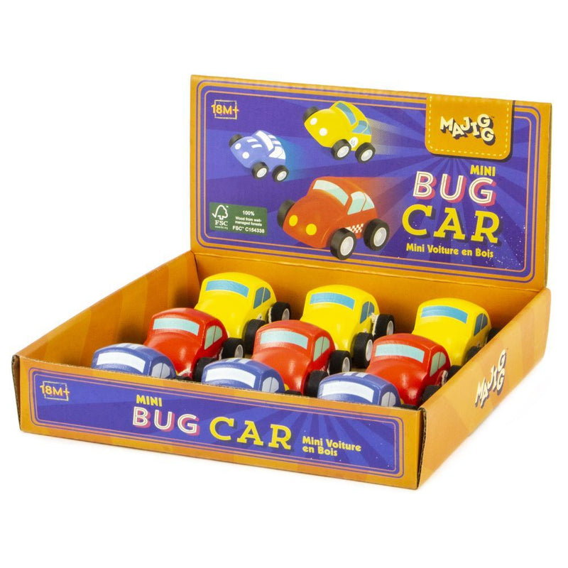 Load image into Gallery viewer, Houten mini bug auto. fsc. 12 stuks. 3+
