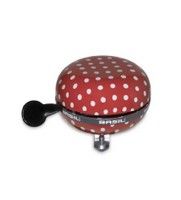 Basil Polkadot - bicycle bell - 80 mm - red / white