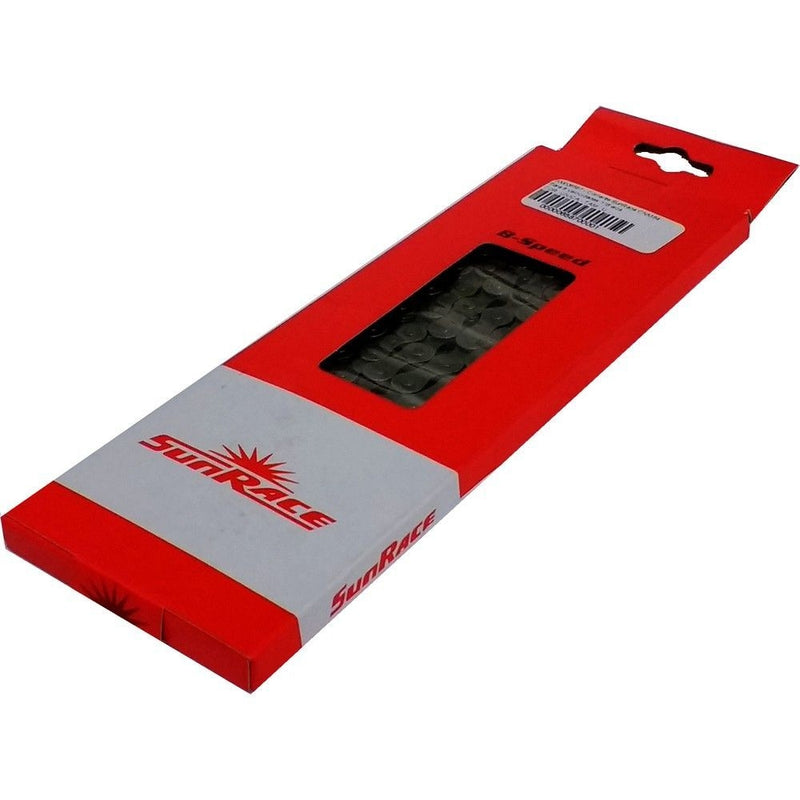 Load image into Gallery viewer, Sunrace Ketting CNM84 - 8-speed, 116L, zilver, stalen fietsketting
