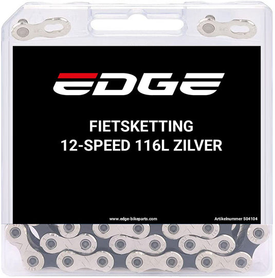 Edge fietsketting 12 speed chn-006 met 116 schakels - zilver