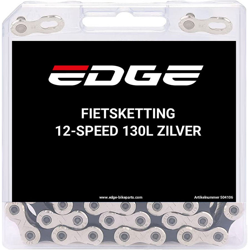 Load image into Gallery viewer, Edge fietsketting 12 speed chn-006 met 130 schakels - zilver
