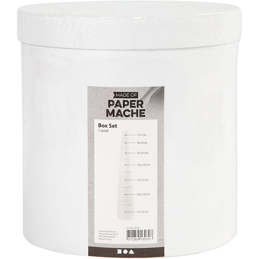 Creativ company ronde dozen wit, 7st.