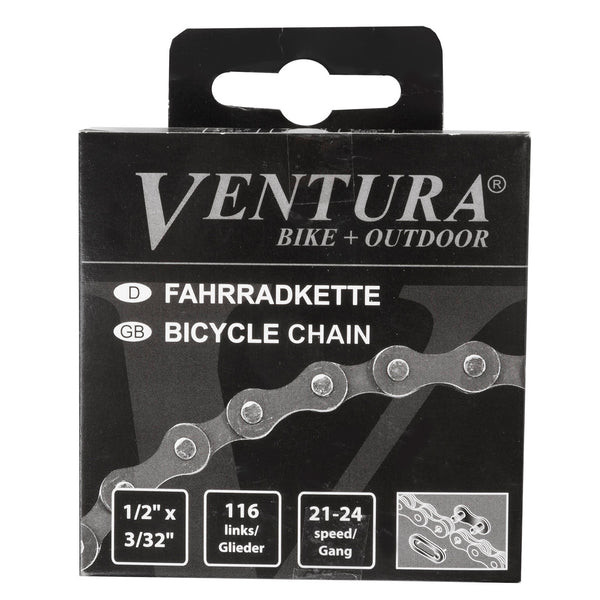 Ventura kmc 1/2 x 3/32 chain 21-24-speed 116 links blister 302175