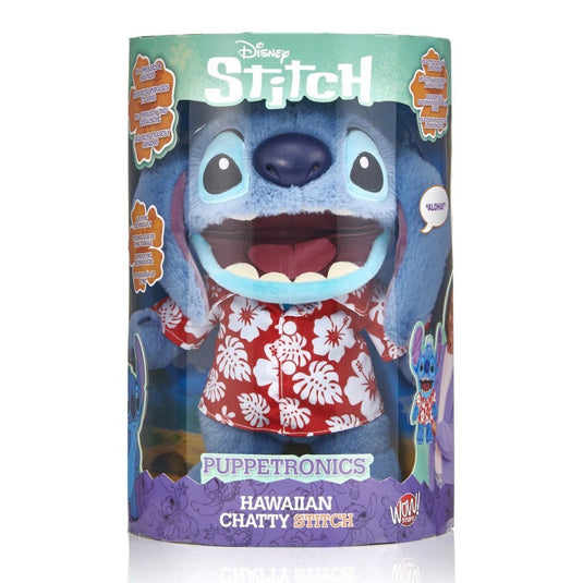 Wow stuff disney stitch hawaiian chatty stitch knuffel 30 cm + geluid