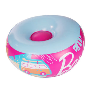 Barbie opblaasbare stoel 35x62 cm roze blauw