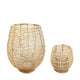 Dijk natural collections lantaarn rattan ø32x39cm set van 2 white wash