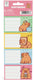 Animals capybara zelfklevende schooletiketten - set van 16 stuks
