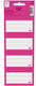 Qc colour zelfklevende schooletiketten - fuchsia - set van 16 stuks