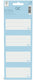 Qc colour zelfklevende schooletiketten blauw - set van 16 stuks