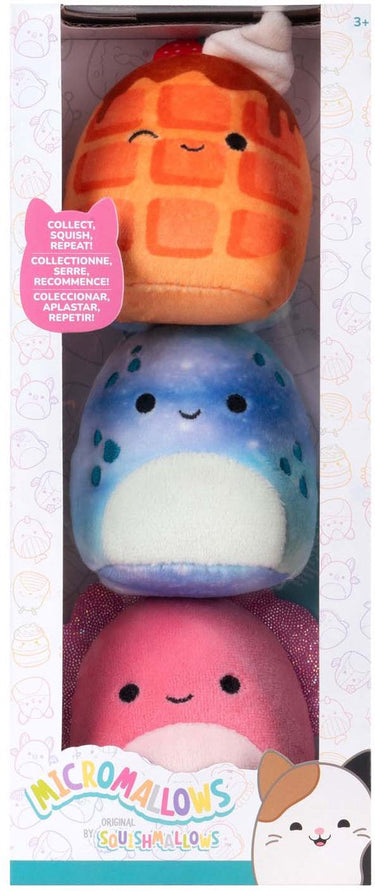 Squishmallows knuffel pluche - micromallows auggie, weaver, zinx - 3dlg.
