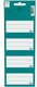 Qc colour zelfklevende schooletiketten blauwgroen - set van 16 stuks