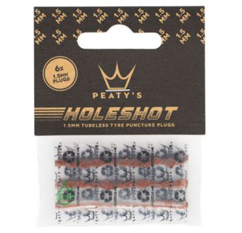 Load image into Gallery viewer, Peaty's holeshot tubeless puncture plugger refill pack tire patches - 6 pcs.
