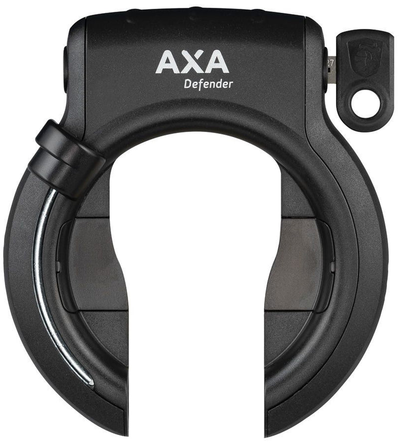 Load image into Gallery viewer, Axa Ringslot Defender met 2 rack cilinder en uitneembare sleutels glanzend zwart (werkplaatsverpakking)
