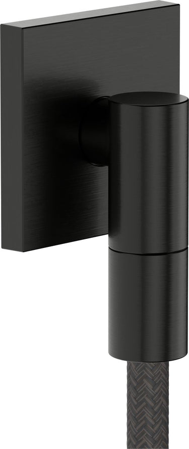 Hansgrohe fixfit fine e muuraansluitbocht zonder terugslagklep brushed black chrome