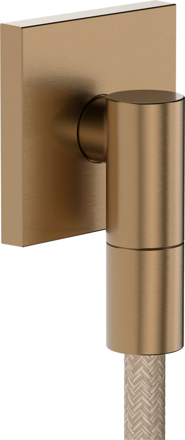 Hansgrohe fixfit fine e muuraansluitbocht zonder terugslagklep brushed bronze