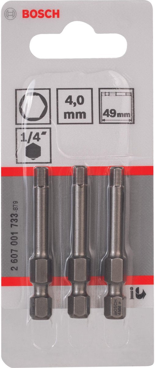 Bosch bit 1 4xh-tors is 4.0 3 49mm - 3 stuks