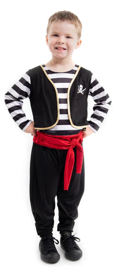 Little adventures - pirate verkleedset – maat 110-122 - comfortabel wasbaar – piraten verkleedset voor kinderen