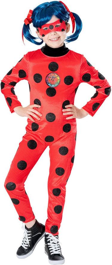 Rubies - miraculous ladybug deluxe met pruik (7-8 jaar)