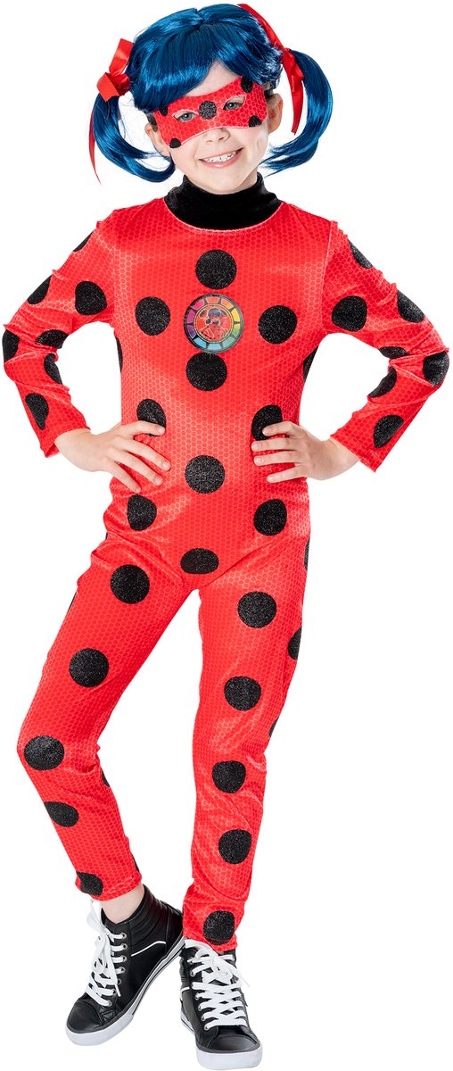 Rubies - miraculous ladybug deluxe met pruik (7-8 jaar)
