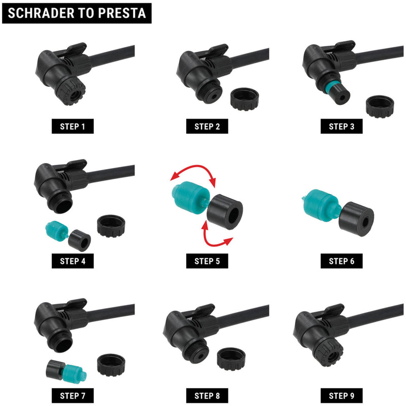 Load image into Gallery viewer, Trivio - breeze fietspomp met drukmeter - dubbel ventiel zowel presta als schrader. type storm
