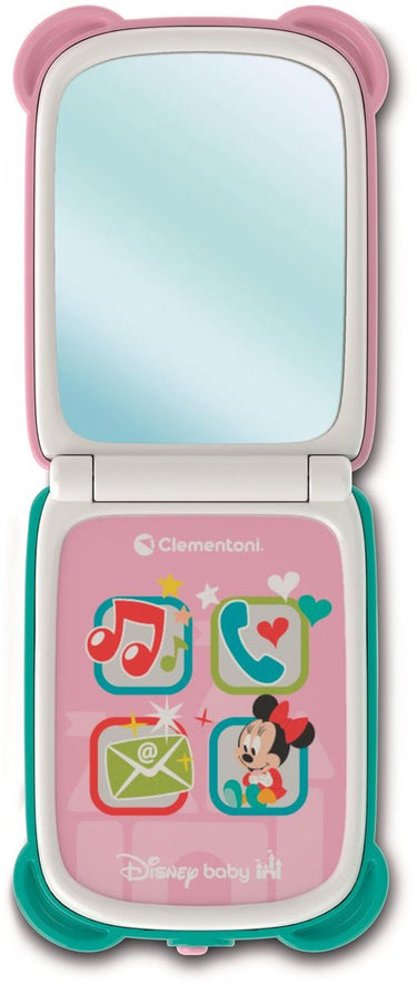 Clementoni - flip phone voor kinderen - minnie mouse - interactief speelgoed - vanaf 9 maanden