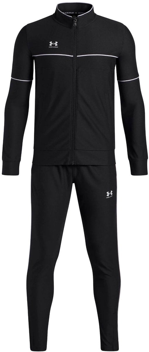 Under armour ua b challenger tracksuit-blk jongens trainingspak - zwart - wit
