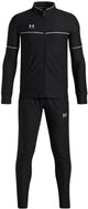 Under armour ua b challenger tracksuit-blk jongens trainingspak - zwart - wit 164