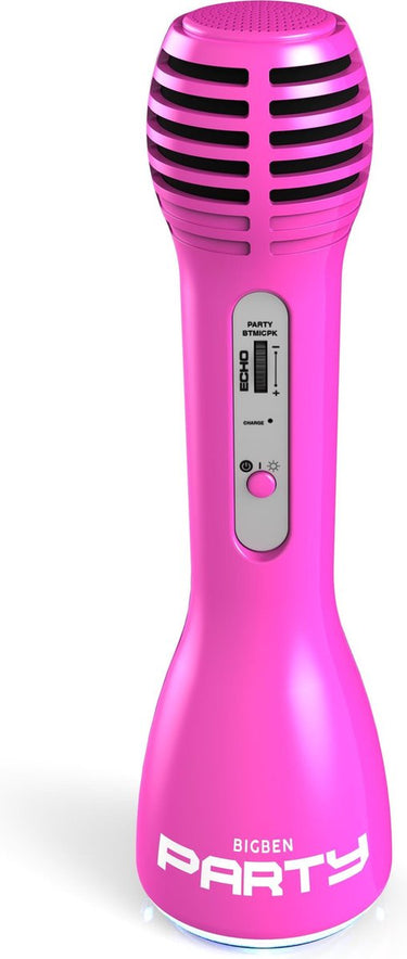 Bigben party microfoon - karaokeset - bluetooth - roze