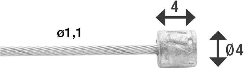 Load image into Gallery viewer, Elvedes schakel binnenkabel rvs 3m nippel 4x4 doos (50)
