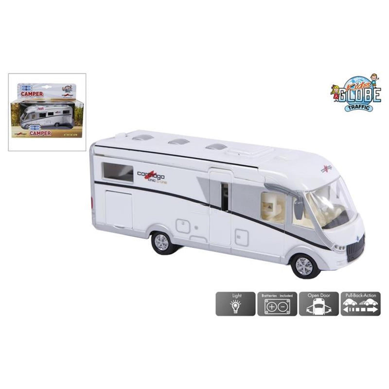 Load image into Gallery viewer, Kids globe die-cast carthago camper met licht, 16cm
