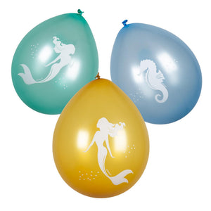 Boland ballonnen zeemeermin set a 6 stuks ø25cm