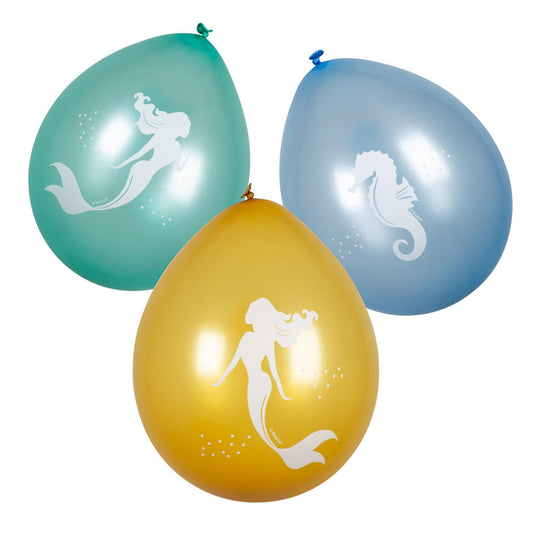 Boland ballonnen zeemeermin set a 6 stuks ø25cm