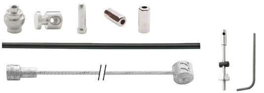 Kabelset Elvedes Trommelrem 1.70M 2.35M Rvs Zwart