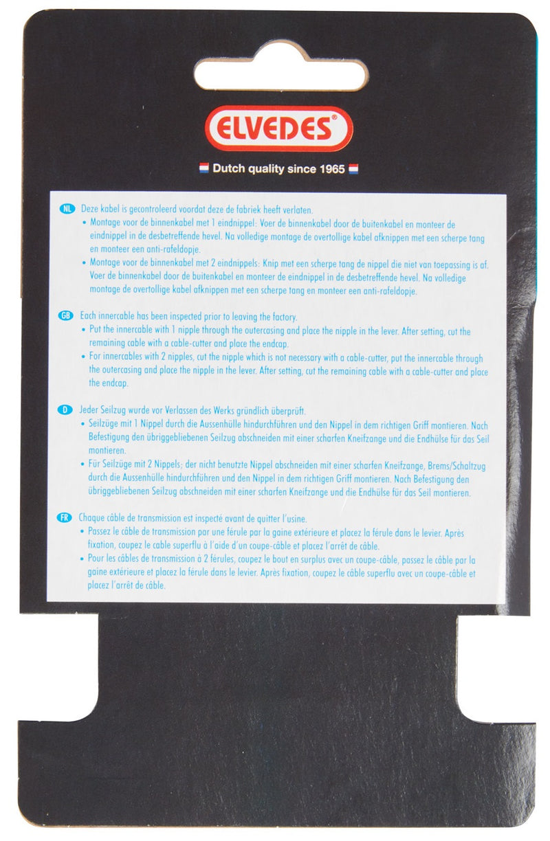 Load image into Gallery viewer, Elvedes rem binnenkabel 2 000 mm 1×19 draads rvs ø1,5mm met t-nippel ø7 × 6mm

