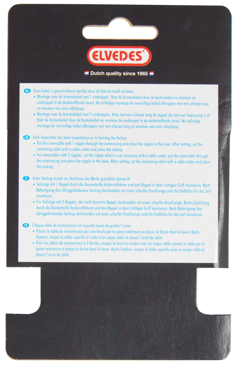 Load image into Gallery viewer, Elvedes rem binnenkabel 2 000 mm 1×19 draads rvs ø1,5mm met v-nippel ø5,5 × 10
