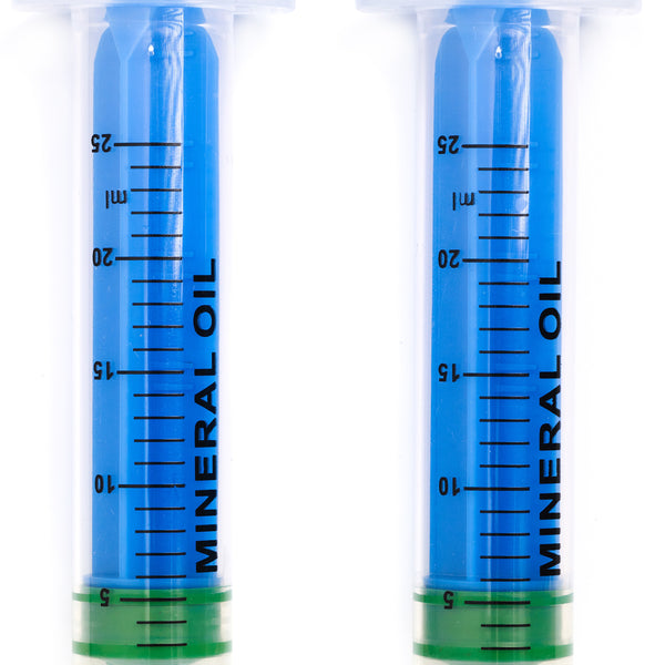 deaeration syringe set mineral oil transparent 2 pieces