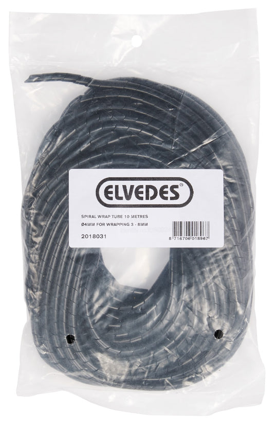 Elvedes spiraalwikkelslang ø4mm bundel 3-8 mm (10 meter) - zwart